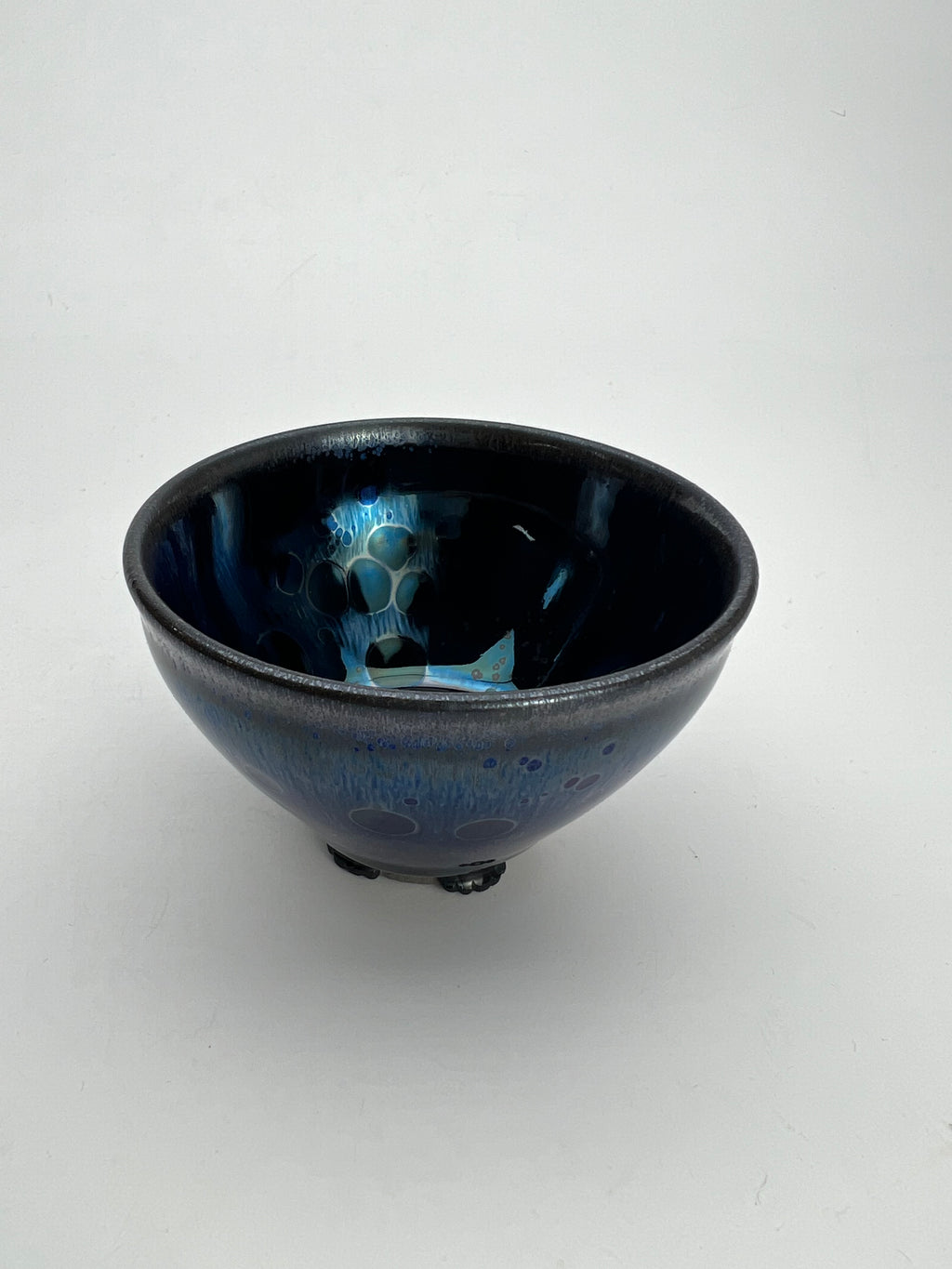 Yu Renjun's Yao Bian Jianzhan Glaze Tears Carved Dragon Claw Single Cup