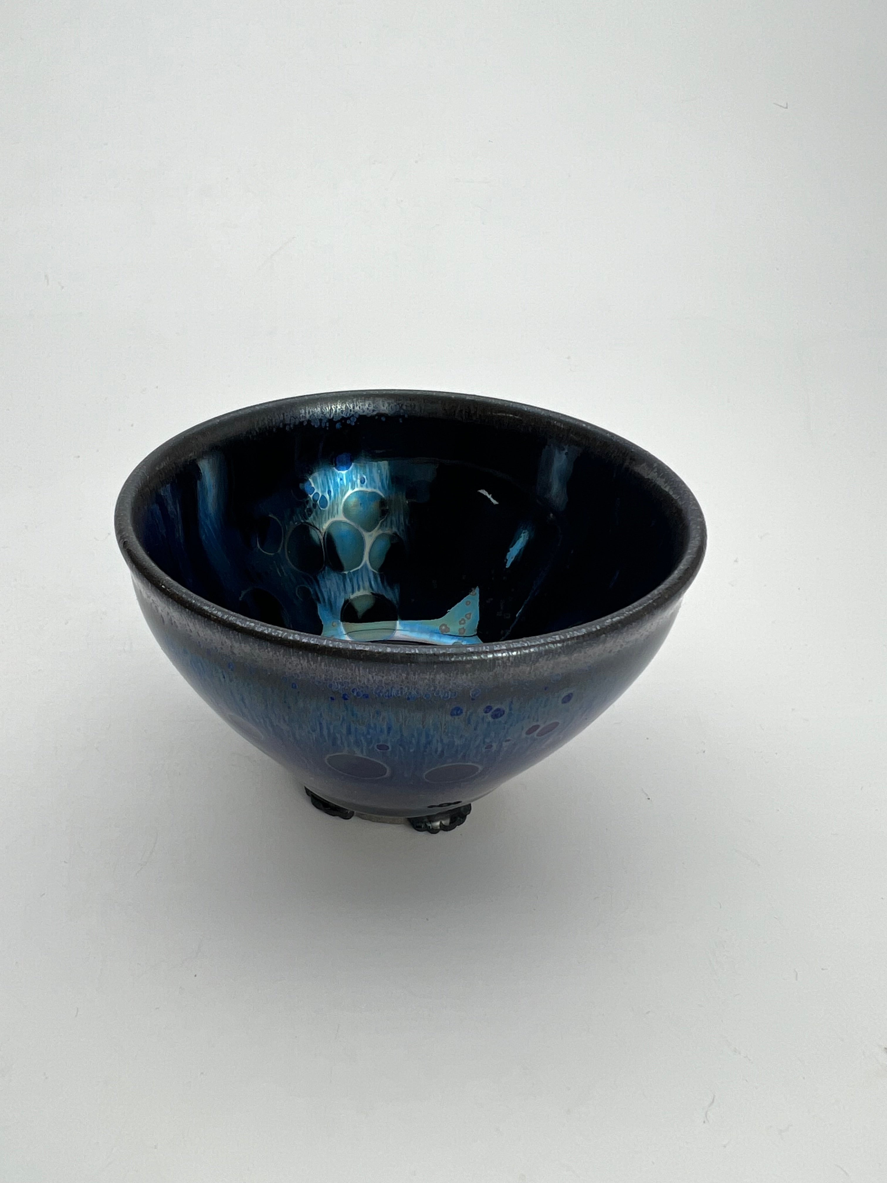 Yu Renjun's Yao Bian Jianzhan Glaze Tears Carved Dragon Claw Single Cup